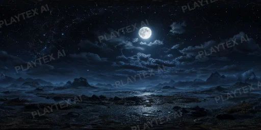 Star-Filled Deep Blue Night Sky HDRI Sphere preview showing a 360-degree HDRI environment sphere