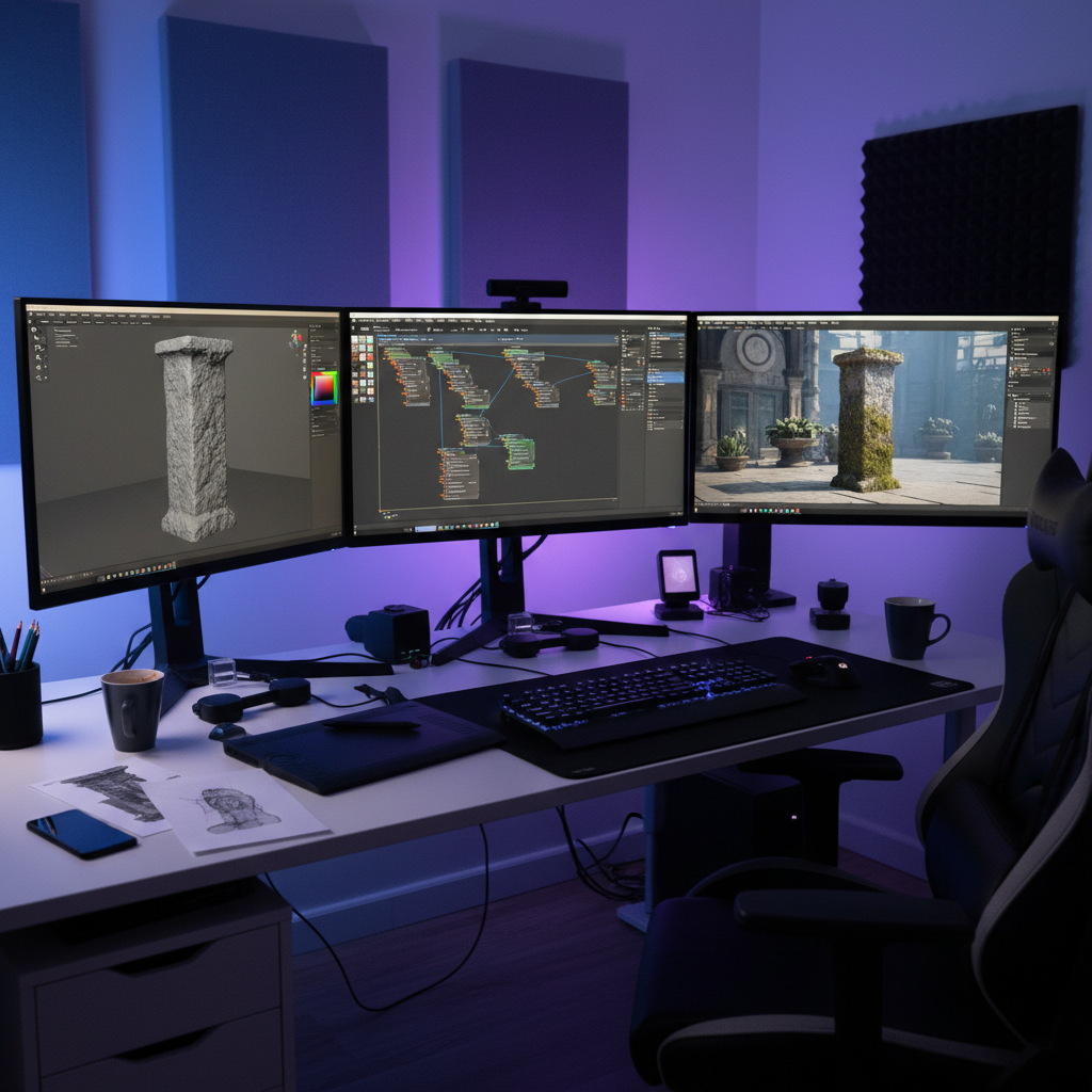 The Foundation of Immersion: Mastering Textures in Game Development supporting workflow visual