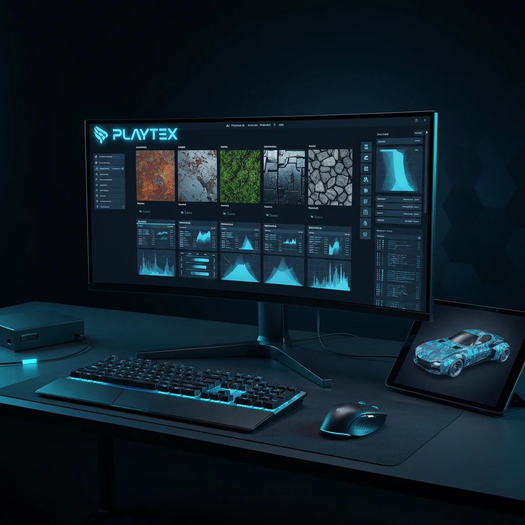 Free AI Texture Generator for Unity and Unreal Engine Materials supporting workflow visual
