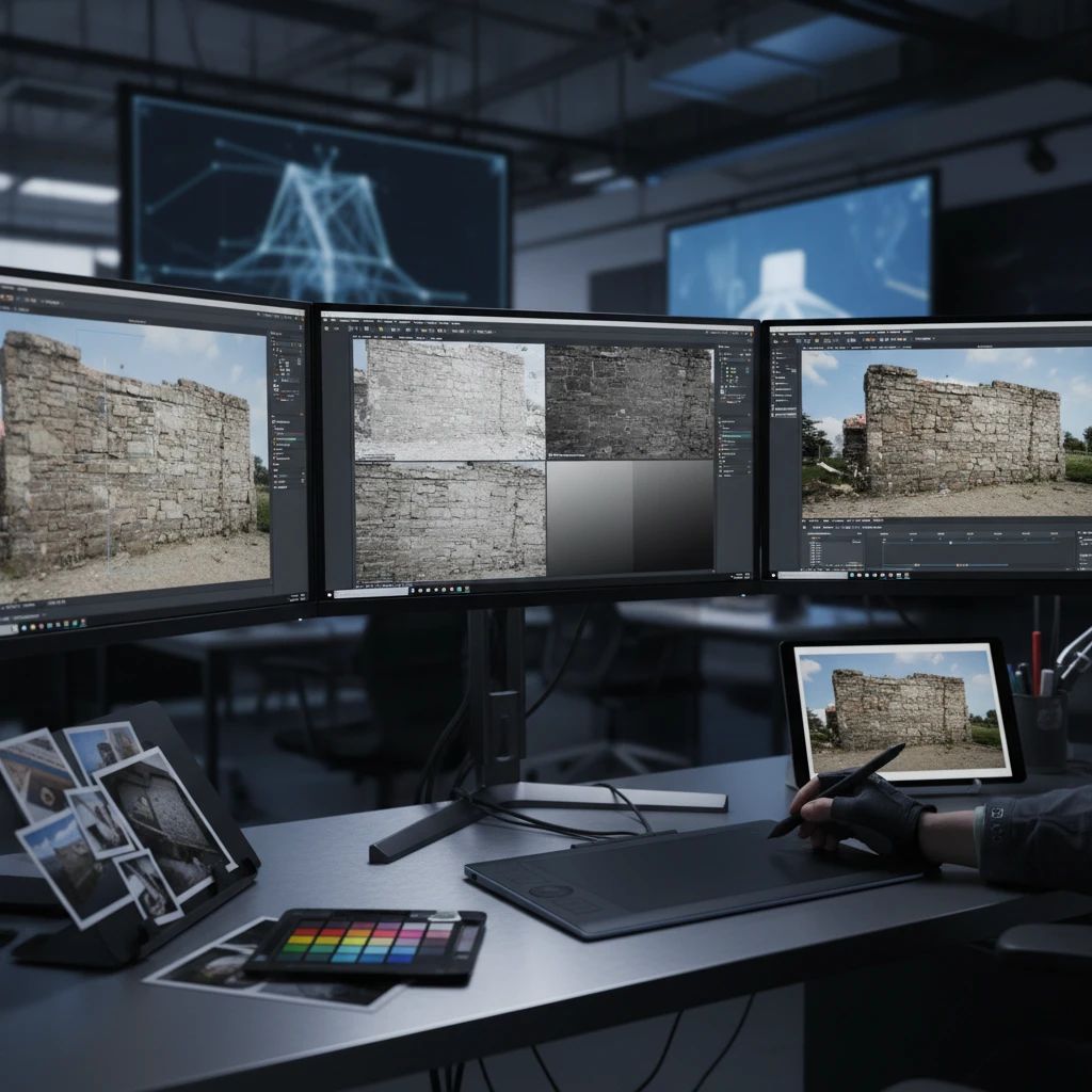 Image to PBR: Transforming Photos into Production-Grade Game Assets supporting workflow visual