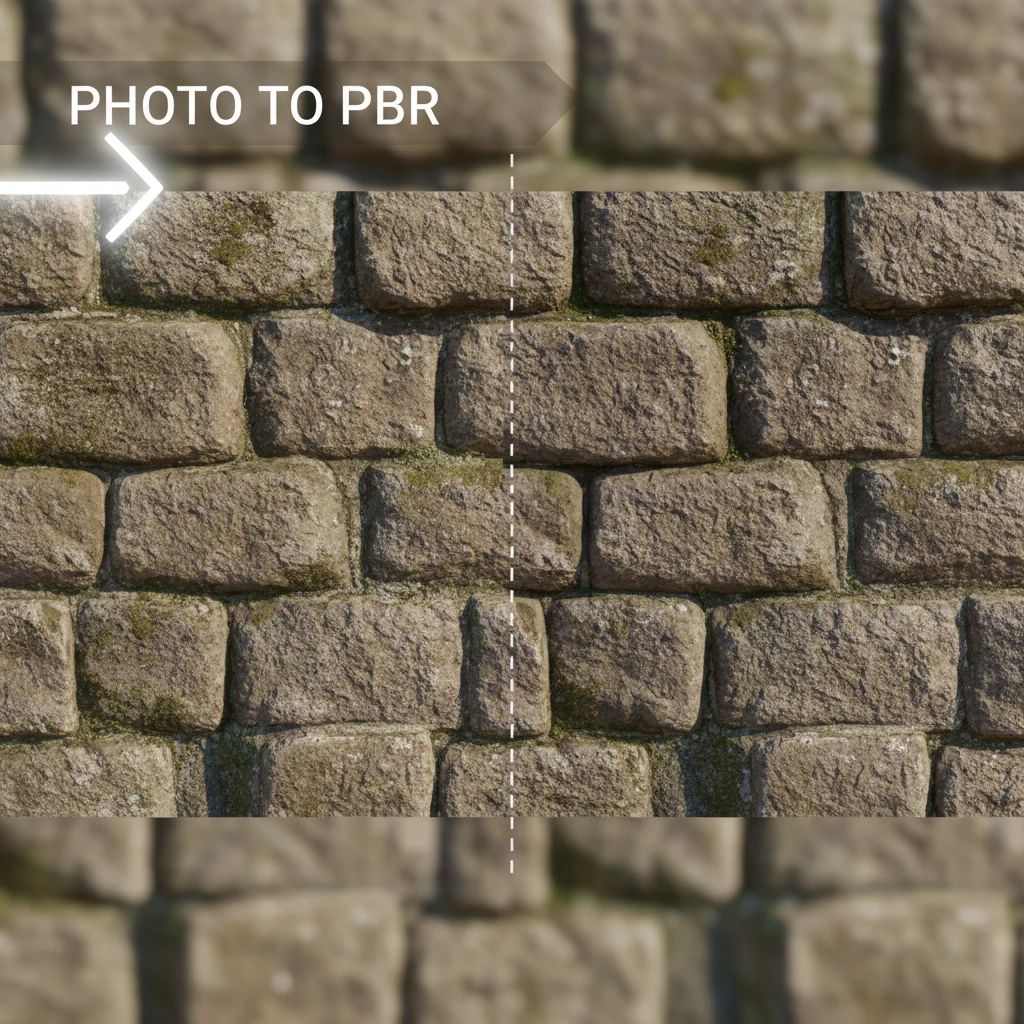 Realistic 3D game asset created using image-to-PBR textures.